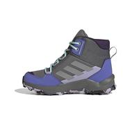 adidas Mixte Enfant Terrex AX4R Mid Hiking Shoes Chaussures de randonnée, Grey Four/Matte Silver/Semi Flash Aqua, 33 1/2 EU