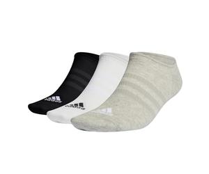 adidas Mixte enfant Thin and Light No-Show Socks 3 Pairs, Medium Grey Heather / White / Black, 7-8 Years