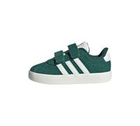 adidas VL Court 3.0 Hook and Loop Shoes Kids Chaussures, Green/Off White/Gold Metallic, 30 EU