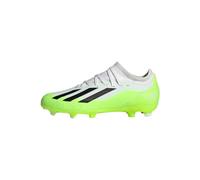 adidas X Crazyfast.3 Firm Ground Boots Chaussures de Football, Cloud White/Core Black/Lucid Lemon, 28 EU