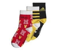 adidas Mixte enfant X Disney Mickey Mouse Socks 3 Pairs Chaussettes, Noir Meilleur Écarlate Or Audacieux, XXL EU
