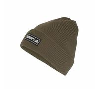 adidas Mixte Essentials Label Beanie Cuffed Hat, Olive strata/White, M-L