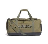 adidas Mixte Essentials Linear Duffel Bag Duffel Bag, Olive strata/Black, M