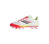 adidas Mixte F50 Club Football Boots FG/MG Kids Basket, FTWR White/Core Black/Solar Yellow, 37 1/3 EU