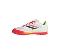 adidas Mixte F50 Club Football Boots Turf Kids Basket, FTWR White/Core Black/Solar Yellow, 38 2/3 EU