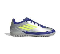 adidas Mixte F50 Club Football Boots Turf, Silver met./Solar Yellow/Lucid Blue, 41 1/3 EU