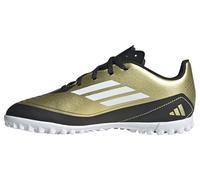 adidas Mixte F50 Club Messi Football Boots Turf, Gold/Footwear White/Carbon Black, 43 1/3 EU
