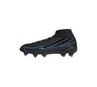adidas Mixte F50 Hyperfast League Mid Soft Ground Football Boots Shoes, Core Black/Core Black/Lucid Ray Blue, 43 1/3 EU