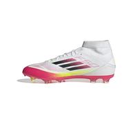 adidas Mixte F50 League Football Boots FG/MG Chaussures, FTWR White/Core Black/Solar Yellow, 42 2/3 EU