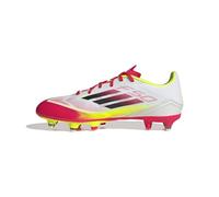 adidas Mixte F50 League Football Boots Soft Ground, Cloud White/Core Black/Solar Yellow, 43 1/3 EU