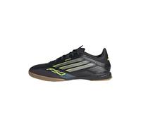 adidas Mixte F50 League Indoor Football Boots Chaussures, Core Black/Iron Metallic/Lucid Lemon, 40 2/3 EU
