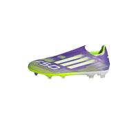 adidas Mixte F50 League Laceless Firm Ground Football Boots Chaussures, Purple Rush/Cloud White/Lucid Lemon, 40 2/3 EU