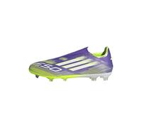 adidas Mixte F50 League Laceless Firm Ground Football Boots, Purple Rush/Cloud White/Lucid Lemon, 44 EU