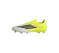 adidas Mixte F50 League Laceless Firm Ground/Multi Ground Football Boots, Team Solar Yellow 2/Core Black/Lucid Red, 43 1/3 EU
