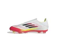 adidas Mixte F50 League Laceless Football Boots FG/MG Chaussures, Cloud White/Core Black/Solar Yellow, 45 1/3 EU