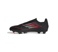adidas Mixte F50 League Laceless Football Boots FG/MG Chaussures, Core Black/Iron Metallic/Lucid Red, 46 EU