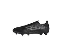 adidas Mixte F50 League Laceless Football Boots Firm Ground Chaussures, Core Black/Iron Metallic/Gold, 45 1/3 EU