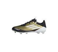 adidas Mixte F50 League Messi Football Boots Firm Ground Chaussures, Gold Metallic/Cloud White/Core Black, 43 1/3 EU