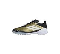 adidas Mixte F50 League Messi Football Boots Turf Chaussures, Gold Metallic/Cloud White/Core Black, 38 EU