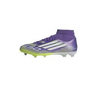 Adidas Mixte F50 League Mid Firm Ground/Multi Ground Football Boots, Purple Rush/Cloud White/Lucid Lemon, 40 2/3 EU