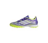 adidas Mixte F50 League Turf Football Boots Chaussures, Purple Rush/Cloud White/Lucid Lemon, 41 1/3 EU