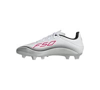 adidas Mixte F50 Messi Club Firm Ground/Multi Ground Football Boots, Cloud White/Lucid Red/Silver Metallic, 44 2/3 EU