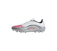 adidas Mixte F50 Messi League Artificial Ground Football Boots Chaussures, FTWR White/Lucid Red/Silver met, 41 1/3 EU