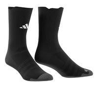 adidas Mixte Football Cushioned Performance Crew Socks, black/white, 10.5-12.5