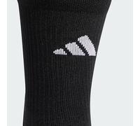adidas Mixte Football GRIP Printed Cushioned Crew Performance Socks, Black/White, 6.5-8