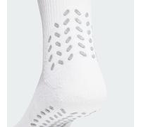 adidas Mixte Football GRIP Printed Cushioned Crew Performance Socks, White/Black, 6.5-8