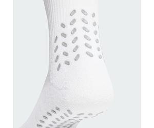 adidas Mixte Football GRIP Printed Cushioned Crew Performance Socks, White/Black, 8.5-10