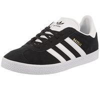 adidas Mixte Gazelle J Chaussures de Gymnastique, Noir Core Black Ftwr White Gold Metallic, 40 EU
