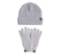 adidas Mixte Glove + Beanie Pack, Light Grey Heather/White, L