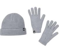 adidas Mixte Glove + Beanie Pack, Light Grey Heather/White, XL