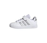 adidas Mixte Grand Court 2.0 Shoes Children Chaussures, Cloud White/Matte Silver/Cloud White, 33.5 EU