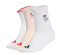 adidas Mixte Graphic Socks 3 Pair Pack, wonder quartz/white/pure ruby, 45-48