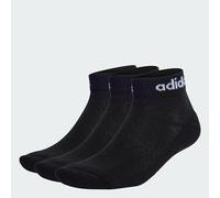 adidas Mixte Linear Ankle Cushioned Socks 3 Pairs, Black / White, 37-40