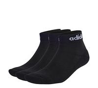 adidas Mixte Linear Ankle Cushioned Socks 3 Pairs, Black / White, 42-45