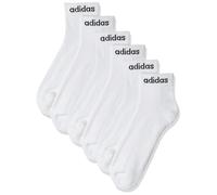 adidas Mixte Linear Ankle Cushioned Socks 3 Pairs, White/Black, 6.5-8