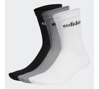 Adidas Chaussettes de sport Linear Crew Cushioned 3 paires Gris/Noir/Blanc Taille 40-42