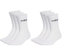 adidas Mixte Linear Crew Cushioned Socks 3 Pairs, White/Black, 37-40 (Lot de 2)