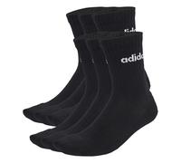 adidas Mixte LINEAR CREW SOCKS CUSHIONED SOCKS 6 PAIR PACK, Black/White, 8.5-10