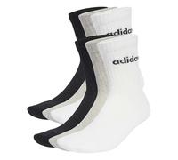 ADIDAS SPORTSWEAR Chaussettes de sport 'Linear Crew Cushioned 6 Pair Pack' gris / noir / blanc, Taille 43-45