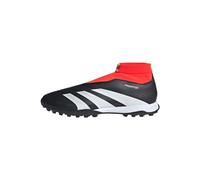 adidas Mixte Predator 24 League Laceless Turf Boots, Core Black / Cloud White / Solar Red, 44 2/3 EU