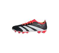 adidas Mixte Predator 24 League Low Multi-Ground Boots, Core Black / Cloud White / Solar Red, 42 2/3 EU