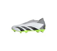 adidas Mixte Predator Accuracy.3 Laceless Firm Ground Boots Chaussures de Football, Cloud White/Core Black/Lucid Lemon, 44 2/3 EU