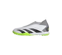 adidas Mixte Predator Accuracy.3 Laceless Turf Boots Chaussures de Football, Cloud White/Core Black/Lucid Lemon, 46 EU