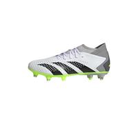 adidas Mixte Predator Accuracy.3 Soft Ground Boots Chaussures de Football, Cloud White Core Black Lucid Lemon, 46 EU