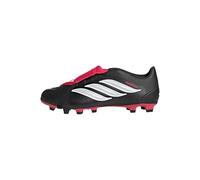 adidas Mixte Predator Club Fold-Over Tongue Firm Ground/Multi Ground Football Boots, Core Black/FTWR White/Lucid Red, 42 EU