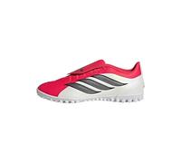 adidas Mixte Predator Club Fold-Over Tongue Turf Football Shoes, Lucid Red/Core Black/FTWR White, 40 2/3 EU